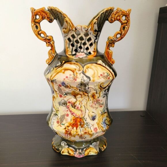 Mojalica Antique Double Handled Vase - Picture 1 of 12